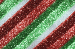 Red Green White Glitter Stripes Background | Diagonal Patter Product Image 1