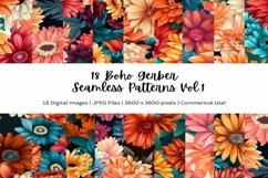 Boho Gerber Seamless Patterns - 300DPI Product Image 1