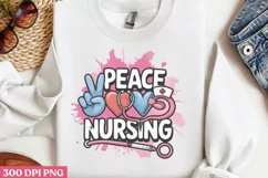 Peace nursing PNG, Nurse Sublimation PNG Product Image 1
