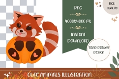 Red Panda Illustration, Cute Red Panda PNG, Cartoon Animals Product Image 1