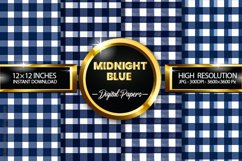 Midnight Blue Gingham Digital Papers 04 Variations Product Image 1