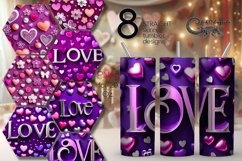 Valentine Inscription | 8 purple Skinny tumbler designs Product Image 1