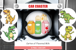 Car Coaster Flavored Milk Carton Product Image 1