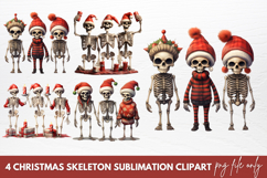 Christmas skeleton Sublimation Clipart Product Image 1