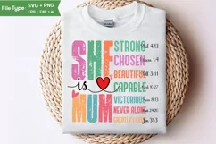 She Is Mum SVG | Mother Day PNG | Happy Mother's Day SVG Product Image 1