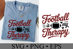 Football is my therapy svg | Game Day Svg | Shirt Svg Product Image 2
