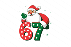 Funny Christmas Six Seven 67 Png t-shirt trendy design Png Product Image 1