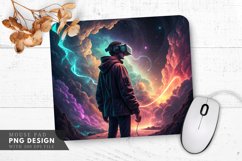 Immersive VR Gaming in a Nebula Dreamscape Mouse Pad PNG Product Image 1
