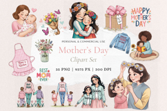 Mothers Day PNG ClipArt Set Product Image 1