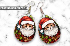 Stained Glass Christmas Cat Earrings Bundle Product Image 2