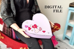 Miniature Valentine day candy box heart shape digital file Product Image 1