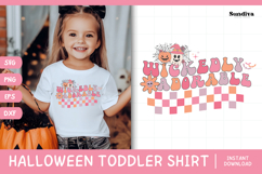 Funny Halloween Toddler Shirt Quote SVG | Wickedly Adorable Product Image 1