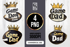 Game Dad Football Clipart Sublimation PNG Product Image 1