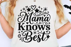 Mama Knows Best Svg, Mom life Svg, Funny Boss Mom Svg. Product Image 2