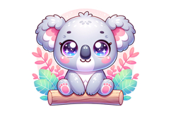 Cute Koala Clipart - PNG File Product Image 1