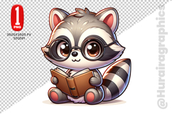 Cute Raccon Clipart - PNG File Product Image 2