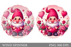 Valentines Gnome Wind Spinner. Valentines Wind Spinner Product Image 1