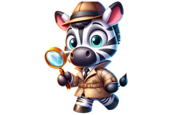 Cute Zebra Clipart - PNG File Product Image 1
