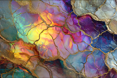 A vibrant abstract artwork featuring colorful, iridescent Product Image 1