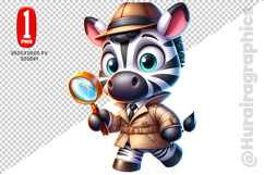Cute Zebra Clipart - PNG File Product Image 2