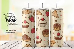 Cookies pattern tumbler wrap sublimation Product Image 1