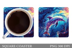 Dolphin Coaster Design. Dolphin Sublimation Product Image 1