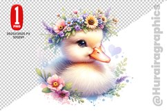 Cute Duck Clipart - PNG File Product Image 1