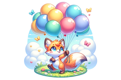 Cute Fox Clipart - PNG File Product Image 2