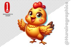 Cute Hen Clipart - PNG File Product Image 1