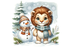 Cute Lion Clipart - PNG File Product Image 2