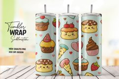 Cookies pattern tumbler wrap sublimation Product Image 1