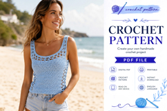 Summer Crochet Tank Top Pattern PDF Product Image 7