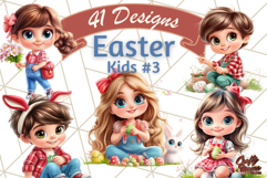 Easter Kids Clipart, Holiday Activities and Craft PNG Product Image 1