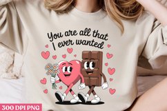 You are all that I ever PNG, Retro Valentine Sublimation Product Image 2