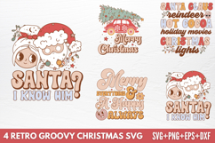 Retro Groovy Christmas SVG Product Image 1