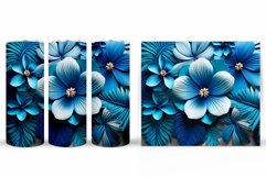 3D Flowers Tumbler Design. Flowers Tumbler Wrap Sublimation Product Image 2