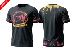 T-shirts Front And Back Mockup Product Image 1