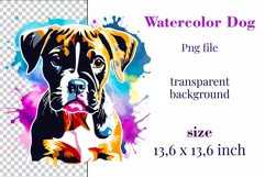 Sublimation design Watercolor Dog| PNG| Animal Clipart Product Image 2