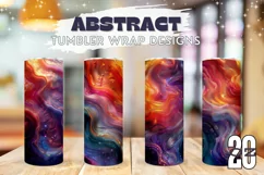 Liquid Waves Tumbler Sublimation, Colorful Tumbler Wrap Product Image 1