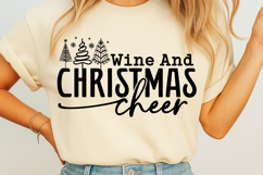 Wine And Christmas Cheer Svg Product Image 1