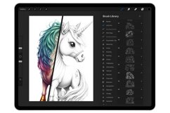 55 Procreate Unicorns Stamp Brushes Product Image 3