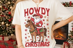 Howdy Christmas Png, Cowboy Santa Png, Western Christmas Png Product Image 2