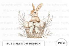 Watercolor Easter Bunny png Product Image 1
