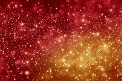 A vibrant red and gold starry night sky with sparkling light Product Image 1