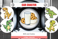 Car Coaster Milk and Cookie Product Image 1