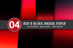 Red &amp; Black Digital Paper Product Image 1