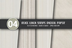 Beige Linen Stripe Digital Paper Product Image 1