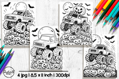 Monster truck Halloween coloring pages Product Image 1