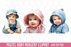 Pastel Baby Nursery Clipart, Baby Nursery Clipart Product Image 1