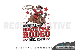 Cowboy Santa Claus PNG, Western Christmas Sublimation PNG Product Image 1